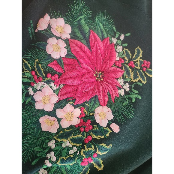 Morning Star Hanes Poinsettia Vintagae Sweatshirt white collar Medium - Picture 9 of 10